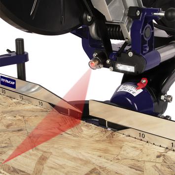 Пила торцовочная ПУЛЬСАР ПТH 255-2300С-2 (2300Вт, 255х30мм, рез 90х340мм, 3200/4500 об/мин, 16,5 кг)