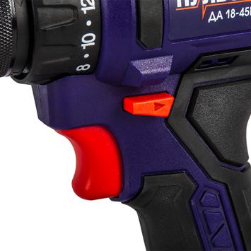 Дрель аккумуляторная безударная ПУЛЬСАР ДА 18-45Б (18В, 45Hm, Li-on, BL-мотор, 2,0 Ah, 2 акк., кейс)