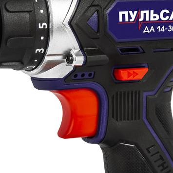 Дрель аккумуляторная безударная ПУЛЬСАР ДА 14-30 (14,4В, 30Hm, Li-on, 2,0Ah, 2акк,кейс)