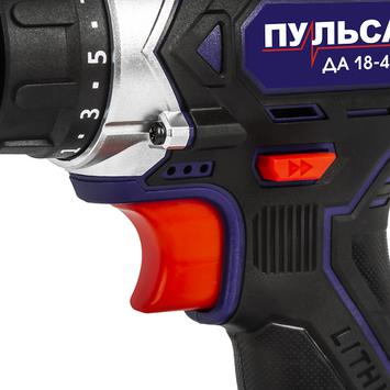 Дрель аккумуляторная безударная ПУЛЬСАР ДА 18-40 (18В, 40Hm, Li-on, 2,0Ah, 2 акк.,кейс)