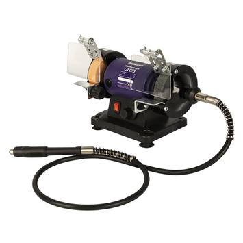 Станок точило  ПУЛЬСАР СТ 075 (150Вт, диск 75x20x10мм 0-9900об/мин, 2,2 кг + гибкий вал)