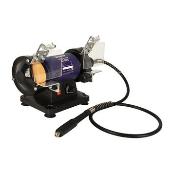 Станок точило ПУЛЬСАР СТ 075 (150Вт, диск 75x20x10мм 0-9900об/мин, 2,2 кг + гибкий вал)