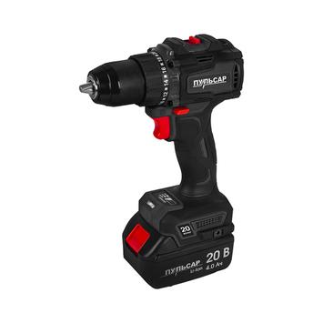 Дрель аккумуляторная безударная ПУЛЬСАР ДА 20-100Б (20В, 100Нм, 13мм, 2 акк, 4 Ач, з/устр., кейс)