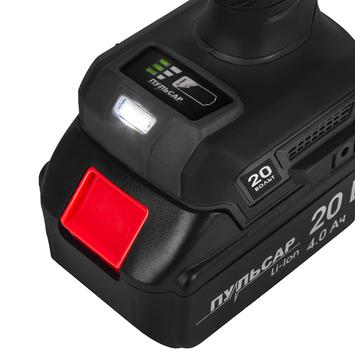 Дрель аккумуляторная безударная ПУЛЬСАР ДА 20-100Б (20В, 100Нм, 13мм, 2 акк, 4 Ач, з/устр., кейс)