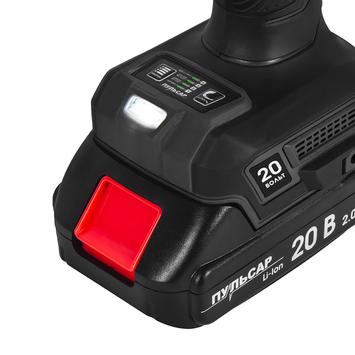 Винтоверт аккумуляторный ПУЛЬСАР ВАУ 20-230Б (20В, 60/120/180/230Нм, 2 акк, 2Ач, кейс)