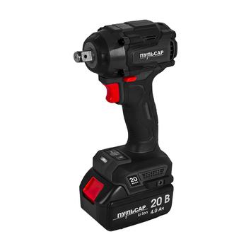 Гайковерт аккумуляторный ударный ПУЛЬСАР ГАУ 20- 350Б (20В, 350Hм, 1/2, 2 акк, 4 Ач, з/устр., кейс)