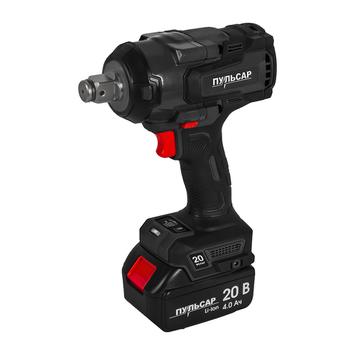 Гайковерт аккумуляторный ударный ПУЛЬСАР ГАУ 20-1000Б (20В, 1000Hм, 3/4, 2 акк, 4 Ач, з/устр., кейс)