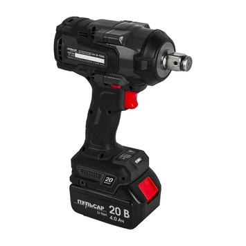 Гайковерт аккумуляторный ударный ПУЛЬСАР ГАУ 20-1000Б (20В, 1000Hм, 3/4, 2 акк, 4 Ач, з/устр., кейс)